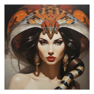 Impression Photo Serpent femme art