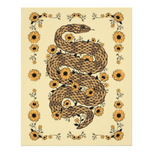 Impression Photo Serpent floral