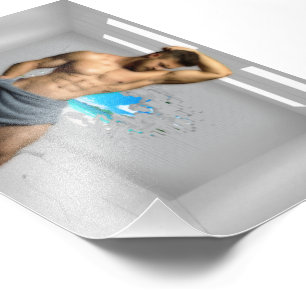 Impression Photo Serviette d'homme de SlipperyJoe's mur de briques