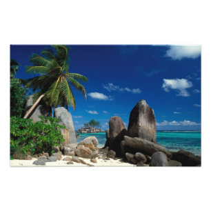 Impression Photo Seychelles, île de Mahe, plage d'Anse Royale.