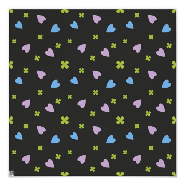Impression Photo Shamrock et Motif de coeur (Devant)
