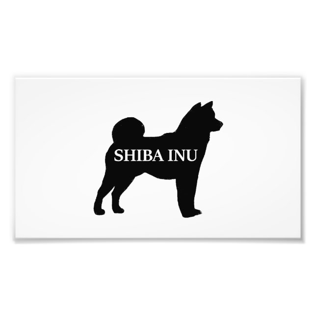 Impression Photo Shiba Inu nom silo noir (Devant)