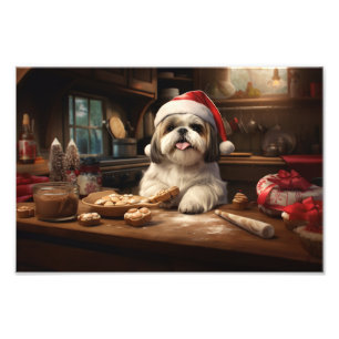 Impression Photo Shih Tzu Christmas Cookies Festive Holiday
