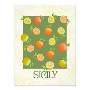 Impression Photo Sicile Citrus Wall Art Italien Orange & Lemon