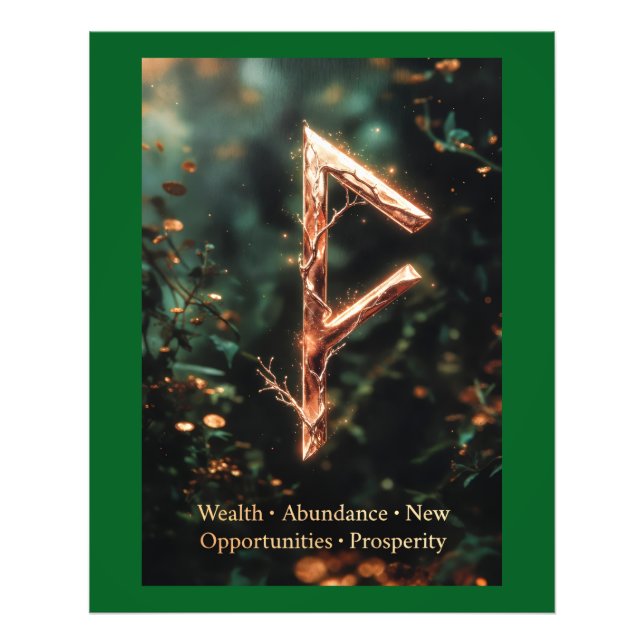 Impression Photo Sigil de prospérité Rune Fehu  (Devant)