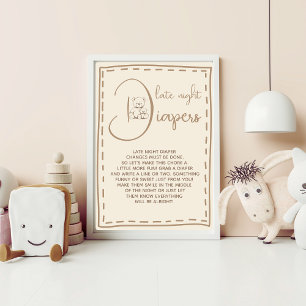 Impression Photo Signal Baby shower de l'ours des plongeurs nocturn