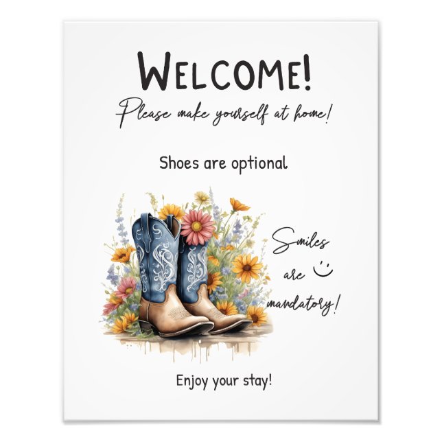 Impression Photo Signal d'accueil clients Airbnb (Devant)