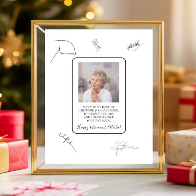 Impression Photo Signature de retraite — Les invités peuvent signer (Créateur téléchargé)