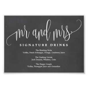 Impression Photo Signature mariage Boissons Signer Choisir Votre Ta