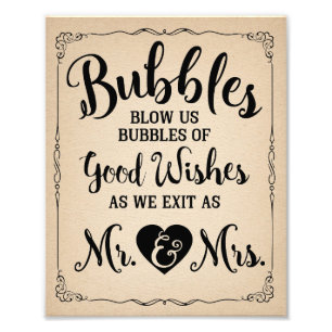 Impression Photo signe bulle mariage ou signe de parti