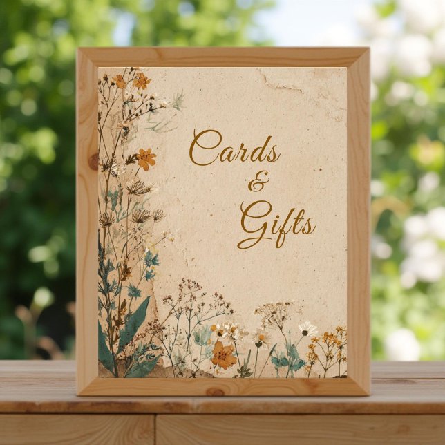 Impression Photo SIGNE DE Mariage Fleur sauvage Boho rustique front (Créateur téléchargé)