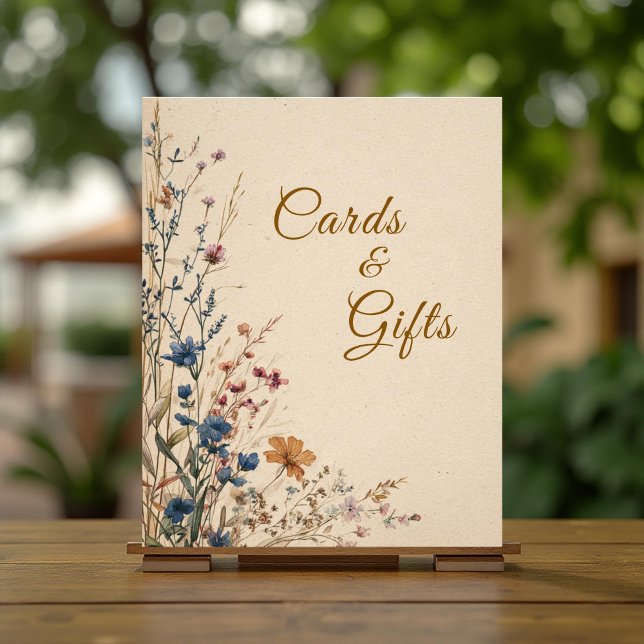 Impression Photo SIGNE DE Mariage Fleur sauvage Boho rustique front (Créateur téléchargé)