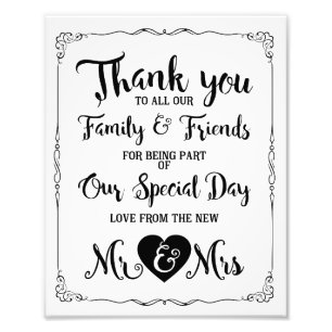 Impression Photo signe mariage de la journée spéciale