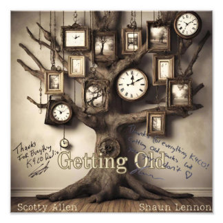 Impression Photo Signé officiel "Obtenir l'ancienne" couverture d'a