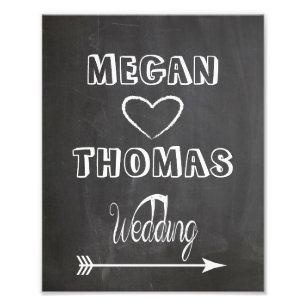 Impression Photo Signer mariage Chalkboard style de fête chemin dro