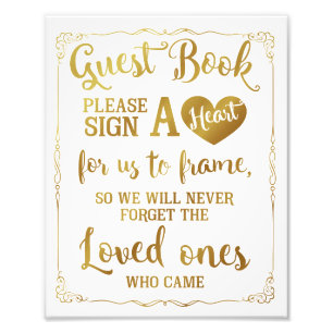 Impression Photo signer un livre d'or mariage signe or