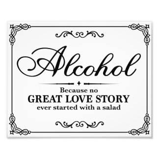 Impression Photo Signes mariages - Noir & Blanc - Alocohol -