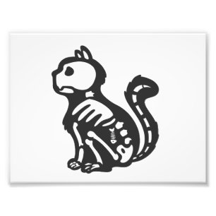 Impression Photo Silhouette de dessin squelette de chat - Choisir l