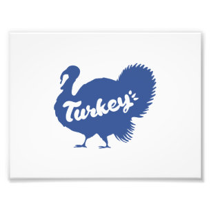 Impression Photo Silhouette de dinde - Choisir la couleur arrière -