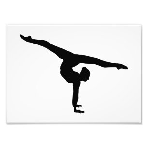 Impression Photo Silhouette de gymnastique rythmique