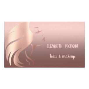 Impression Photo Silhouette de visage de fille moderne, Maquillage