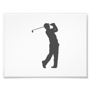 Impression Photo Silhouette du joueur de golf