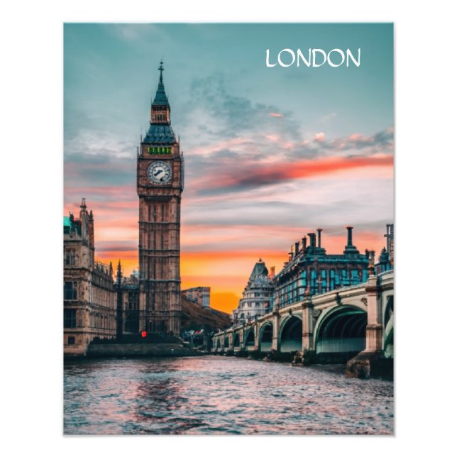 Impression Photo Silhouette Londres Sunset (Devant)