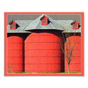 Impression Photo Silos rouges