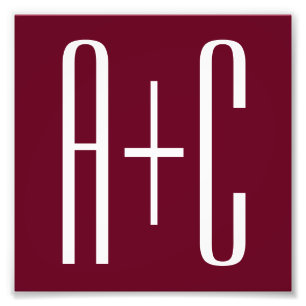 Impression Photo Simple Couples White & Burgundy