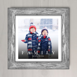 Impression Photo Simple Typographie Familiale Minimaliste Vignette