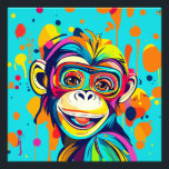 Impression Photo Singe souriant<br><div class="desc">Singe souriant - adorable art coloré</div>
