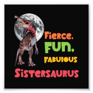 Impression Photo Sistersaurus Équipe de dinosaures sœurs appariées 
