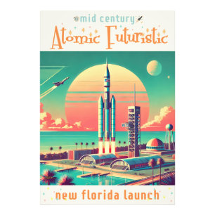 Impression Photo Site de lancement New Florida Futuriste Atomique