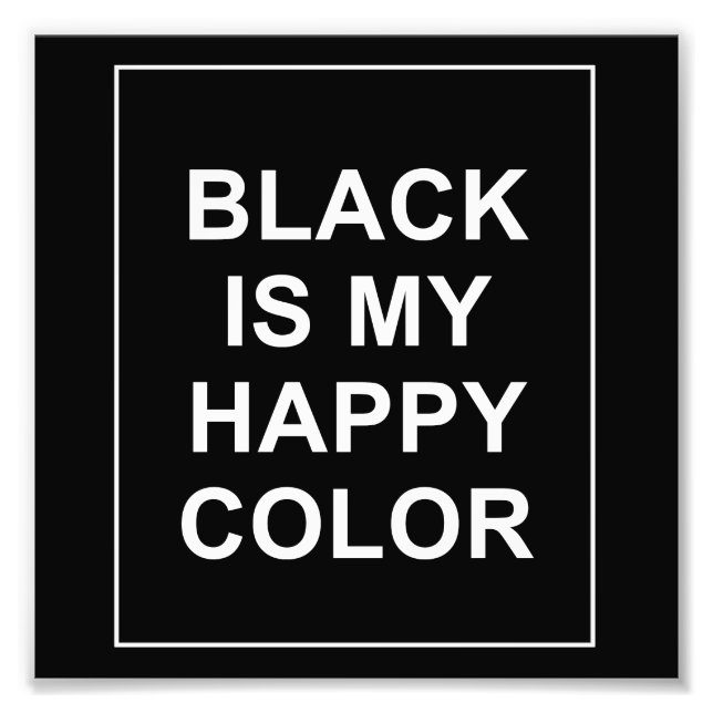 IMPRESSION PHOTO SKAM - BLACK IS MY HAPPY COLOR (Devant)