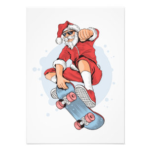 Impression Photo Skateboard Skateboard Snowman