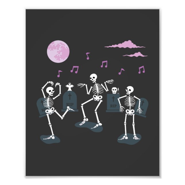 Impression Photo Skeletons dansant en cercle (Devant)