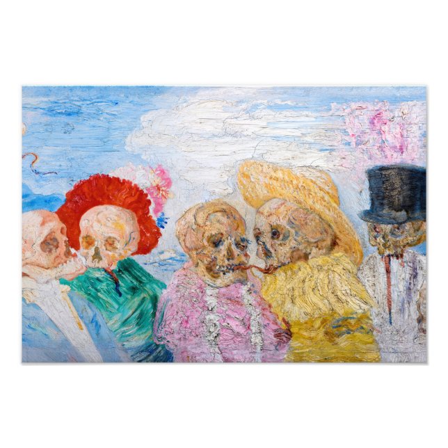 Impression Photo Skeletons déguisés par James Ensor (Devant)