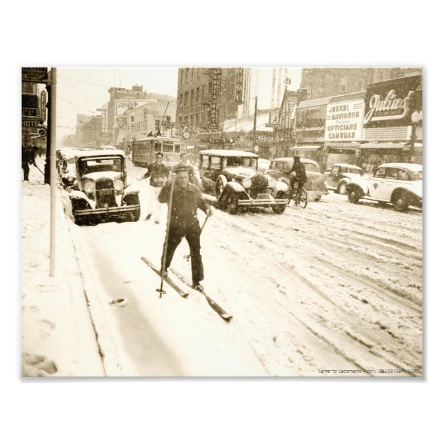 Impression Photo Skier sur K Street Print (Devant)