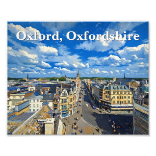Impression Photo Skyline de la peinture historique Oxford