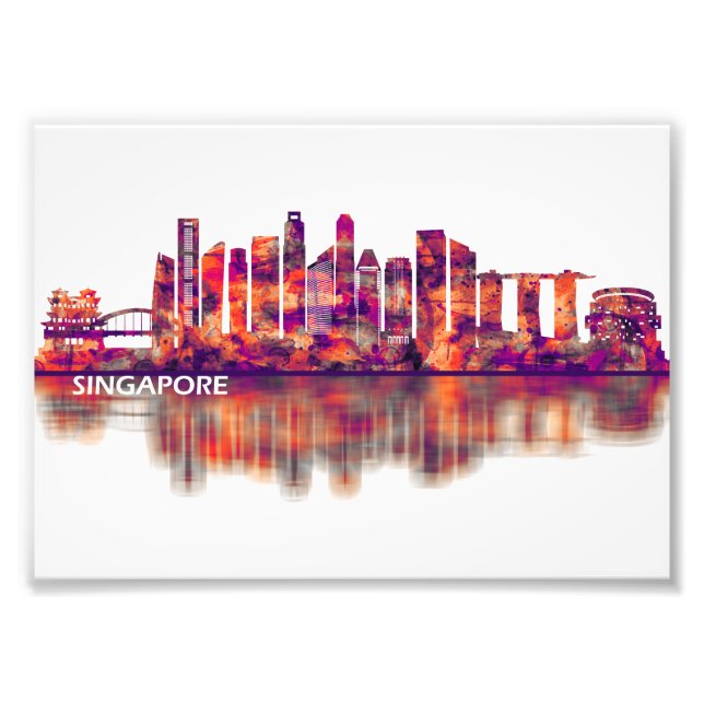 Impression Photo Skyline de Singapour (Devant)