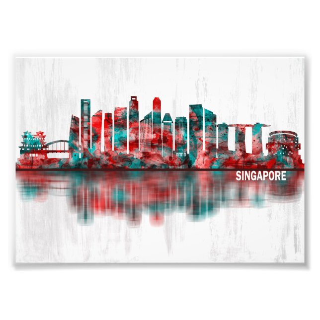 Impression Photo Skyline de Singapour (Devant)