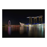 Skyline de Singapour par nuit