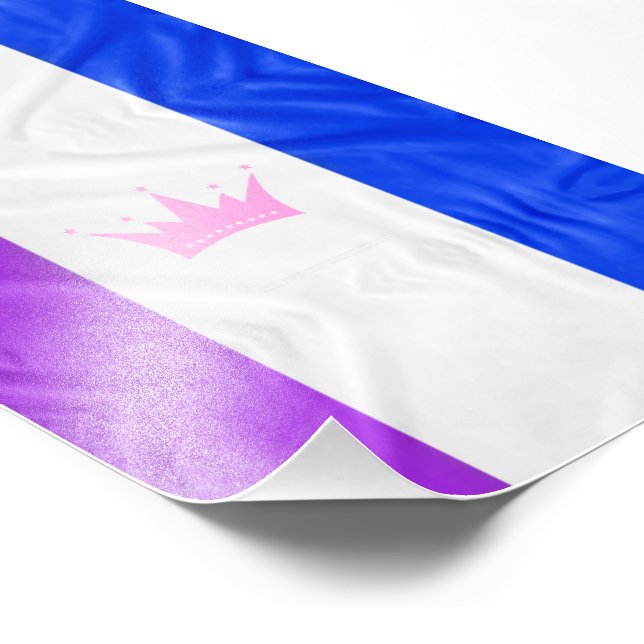 Impression Photo SlipperyJoe drag drapeau de fierté violet blanc bl (Coin)