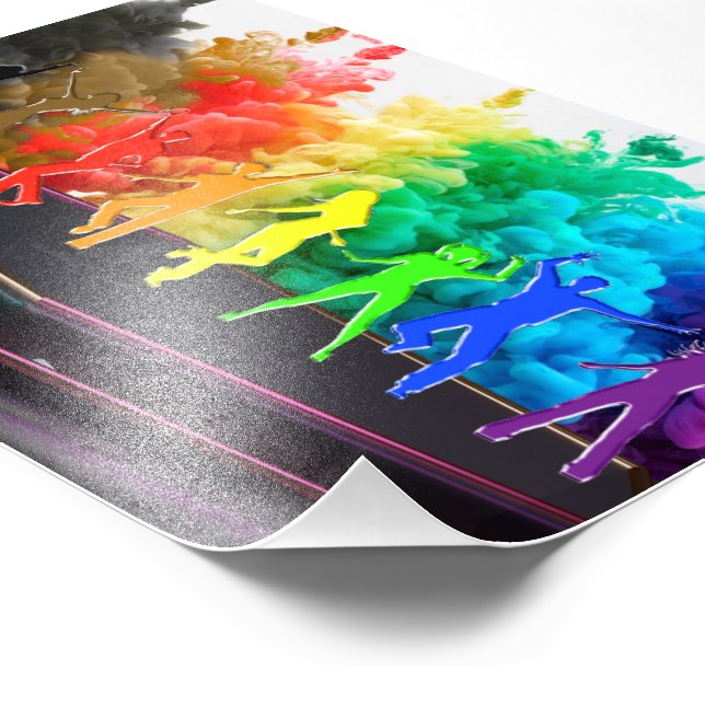 Impression Photo SlipperyJoe's Dancing Pride Shadows cadeaux gay ar (Coin)
