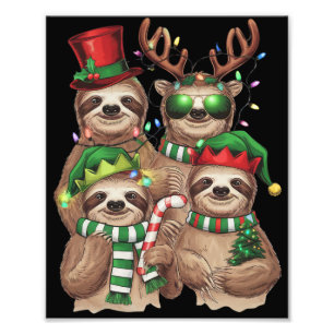 Impression Photo Sloth Christmas Joyeux Slothmas Sloth Lover Cadeau