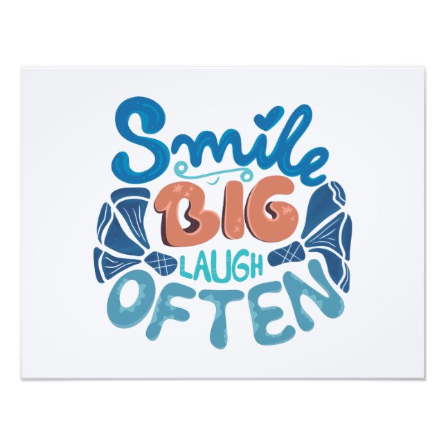 Impression Photo Smile Big Laugh Souvent : Message réconfortant (Devant)