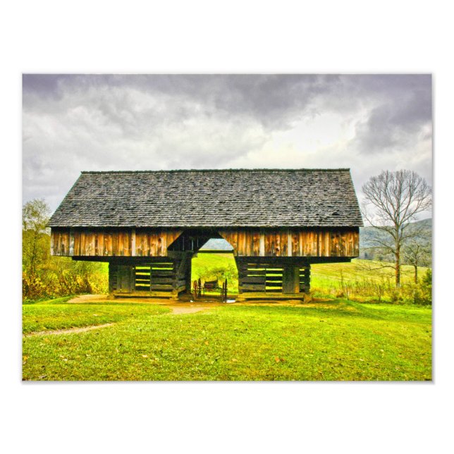 Impression Photo Smoies Cades Cove Cantilever Barn Tipton Place (Devant)