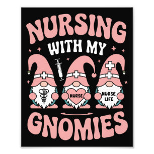 Impression Photo Soins Avec Mes Gnomies Gnome Infirmière Vie Saint-