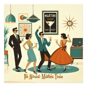 Impression Photo Soirée Cocktail Mid Century It's Atomic Martini Ti