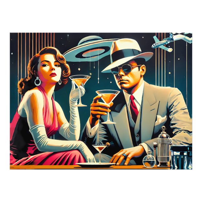 Impression Photo Soirée Martini Gangster Las Vegas Age Spatial (Devant)